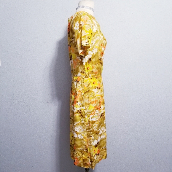 Vintage 50s 60's Mid Century Mad Men wiggle glam party dress EXTRA SMALL - Picture 3 of 7